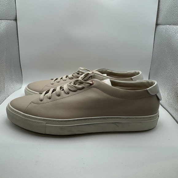 Good Man Brand Shoes Mens Size 11 Beige Leather Low Top Sneakers Italy Legend
